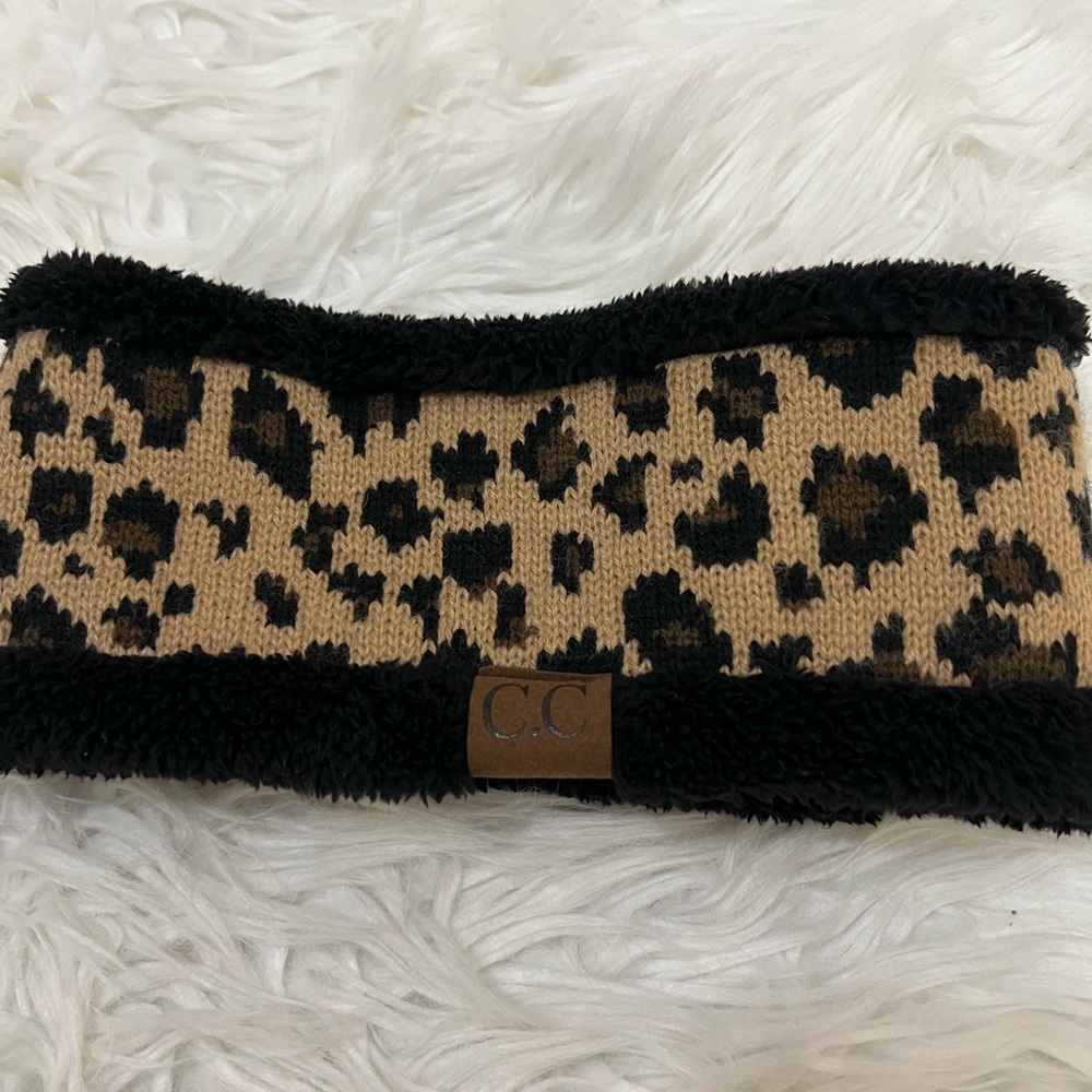 C.C Leopard Print Knit Headband
